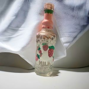 Strawberry Milk Painted Glass
